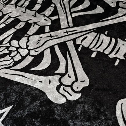 Halloween Home Decor Carpet, Skull Spider Print Coffin Shape Mat, Creative Unique Holiday Gift Rug, Soft Washable Floor Covering
